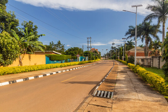 Empty road in Entebbe, Uganda