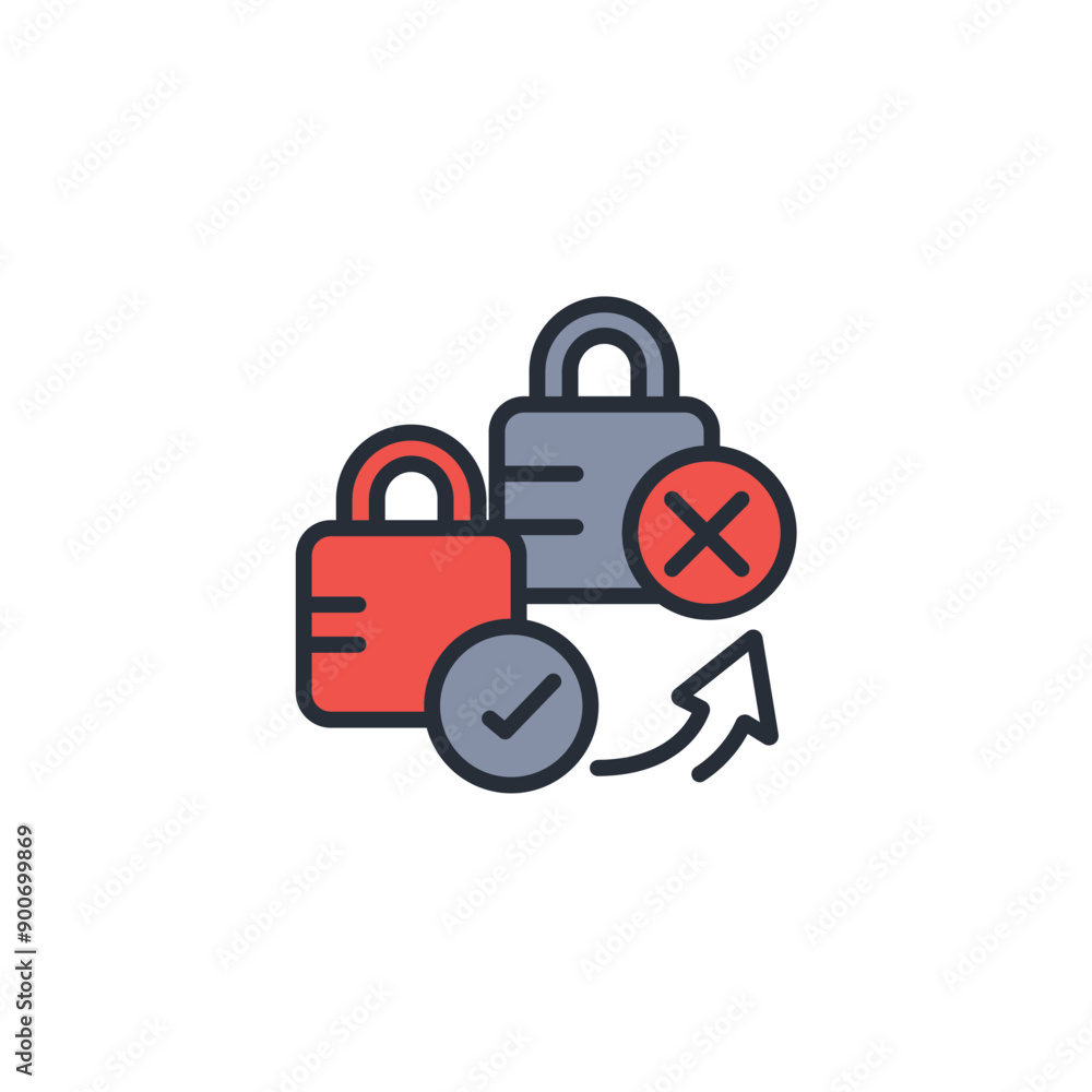 Poster protect icon. vector.editable stroke.linear style sign for use web design,logo.symbol illustration.