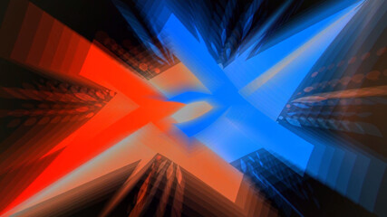 3d illustration of abstract geometric composition,digital art works. Beautiful design background
