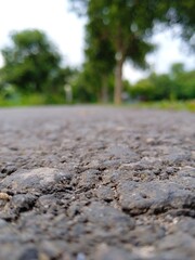 Close up Shot Of Stone Road