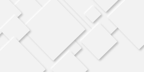 Abstract white rectangle shape geometric line background. abstract seamless modern white and gray color technology concept geometric rectangle vector background neomorphism style poster, banner design