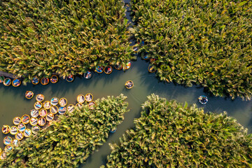 Bay Mau coconut forest, Hoi An eco-tourism area, Quang Nam province, Vietnam