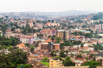 Fototapeta premium Aerial view of Kampala, Uganda