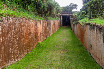 Entrance of Idi Amin's underground torture chamber in Kampala, Uganda