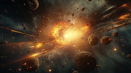 Planets of the solar system depicted as a captivating backdrop for multimedia content