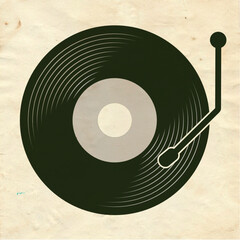 Obraz premium Vinyl record vintage paper background
