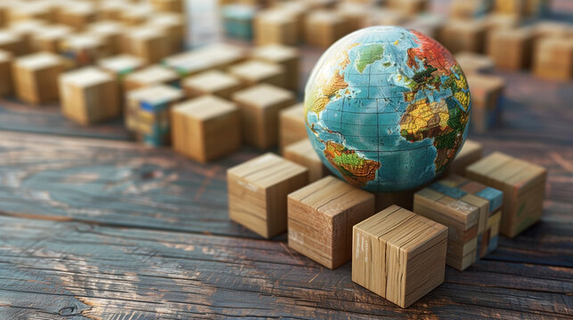 trade war and sanction concept