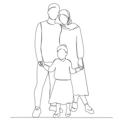 muslim couple with daughter