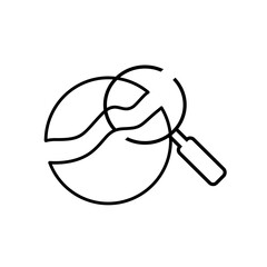 Data analytics icon. Big data analysis technology symbol. Containing database, statistics, analytics, server, monitoring, computing and network icons. Solid icons vector