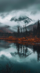 Alaska Day in the USA. the nature of Alaska. mountains, forests, lakes