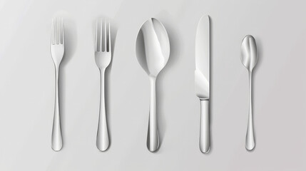 realistic cutlery set