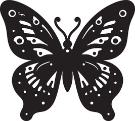 A cute butterfly silhouette vector art illustration
