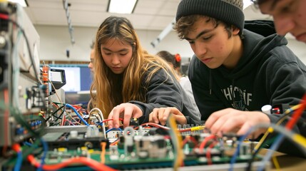 Students Building a Complex Robotic System in a Classroom Setting