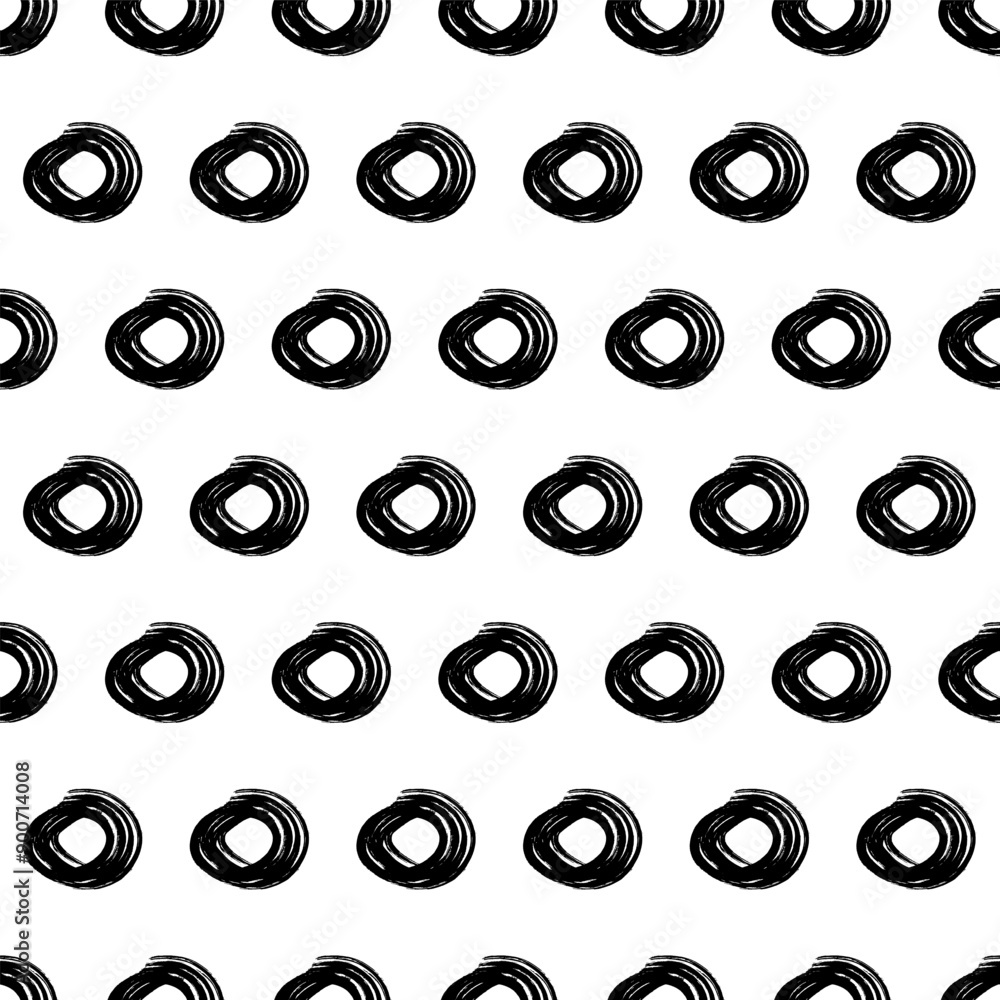 Aufkleber seamless pattern with sketch circles shape
