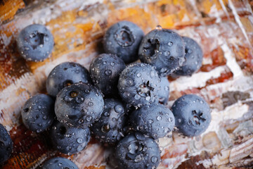 
ripe juicy blueberry berries photographed in the studio