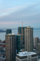 Obraz premium View of Downtown Seattle in Winter