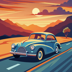 Fototapeta premium car in the desert