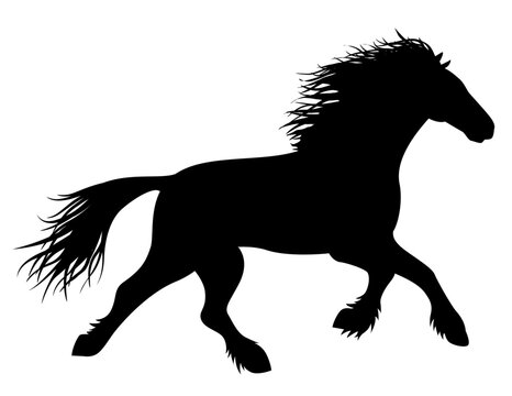 Friesian horse silhouette