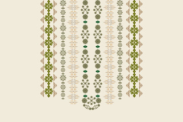 Neckline embroidery Aztec geometric ethnic oriental traditional neck pattern. Native tribal Ikat texture elements design for fabric, clothing, background, embroidery, ornament, abstract, decoration