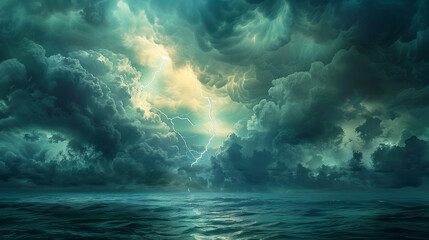 Storm over the sea