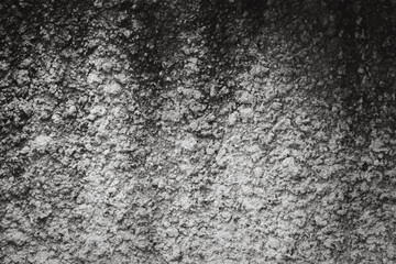A black and white photo of a wall with a lot of texture. The wall appears to be made of concrete and has a rough, uneven surface. The photo gives off a sense of ruggedness and strength