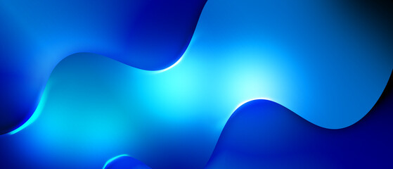 abstract minimal neon background with glowing wavy line