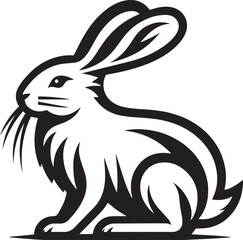 Arctic hare vector icon isolated on a white background. Arctic hare logo illustration.