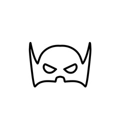 superhero mask line icon