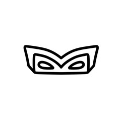 superhero mask line icon