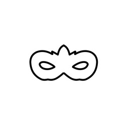superhero mask line icon