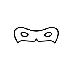 superhero mask line icon
