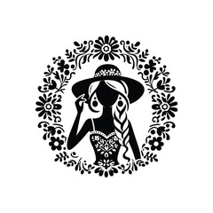 Fototapeta premium woman in Girly Fashion Style