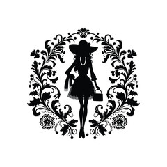 Fototapeta premium woman in Girly Fashion Style