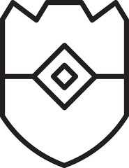 Shield Badge Line Art