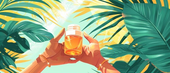 Close-up of hands applying sunscreen, Beauty tips, Sun protection and skincare