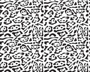 Fototapeta premium Seamless pattern of skin of leopard, illustration