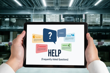 Help screen on the website provide answer to FAQ frequently asked question snugly with knowledge...