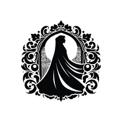 woman wear traditional fashion An Iranian chador in flowing fabric