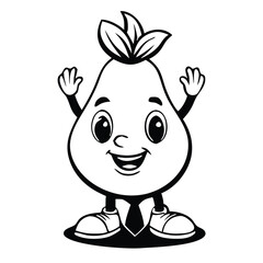 Obraz premium cartoon coloring illustration Vector black color silhouette, 