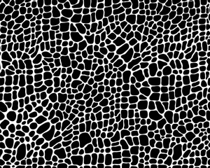 Seamless pattern of alligator skin on a white background	