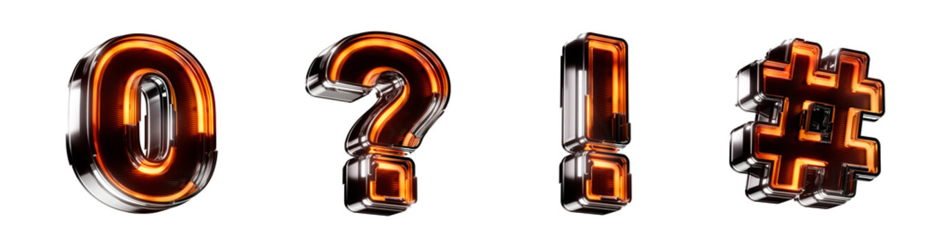 n&uacute;mero led futurista neon. render 3d isolado em fundo transparente black friday