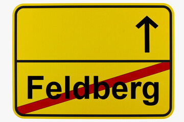 Illustration eines Ortsausgangsschildes von Feldberg in Baden-Württemberg	