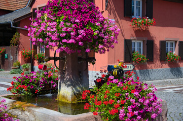 Brunnen im nördlichen Elsass nahe Reinhardsmünster