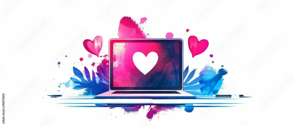 Poster dynamic live streaming a modern communication illustration capturing the essence of digital interact