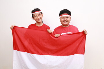 Indonesian children celebrate Indonesian Independence Day, August 17