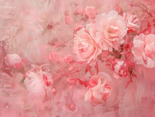 Abstract pink art with soft and dreamy textures
