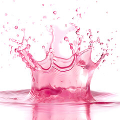 pink water splash