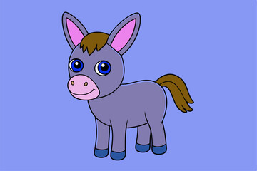 Adorable Mule Vector Graphic For Web And Print. Premium Mule Illustration Featuring Cute Design Perfect For Websites, Print Materials, Digital Content, And Creative Projects