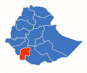 gamu gofa administrative divisions of the Ethiopia country