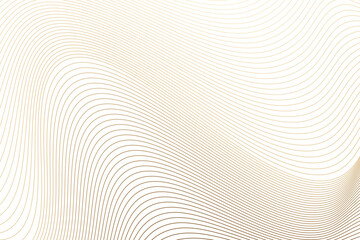 Luxury golden thin lines of gradient waves